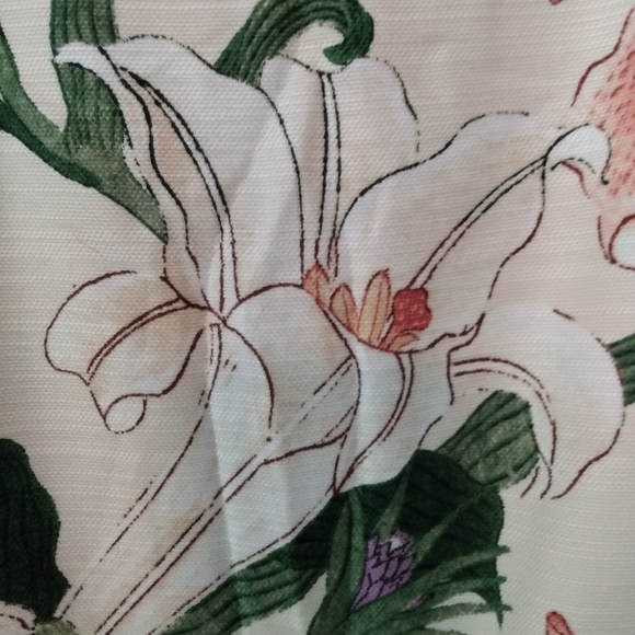 Ann Taylor floral lilies cotton pencil skirt - Picture 7 of 8